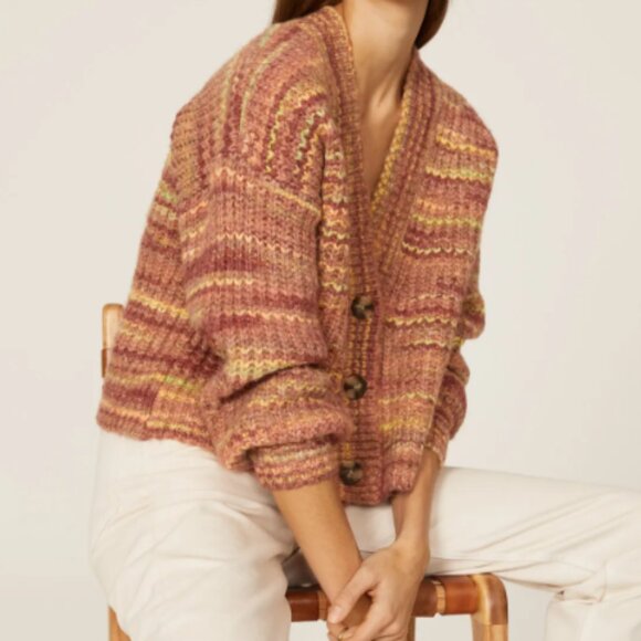 Madewell Space-Dyed Waller Crop Cardigan Sweater - Picture 2 of 9